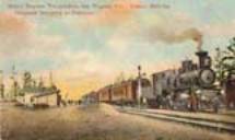 Russian express train in the late XIX c. The 2nd Class cars were painted yellow, the 1st Class - blue, and the 3rd Class green. "The yellows and the blues kept silence, while sobbing and singing were heard from the greens". - Alexander Blok.